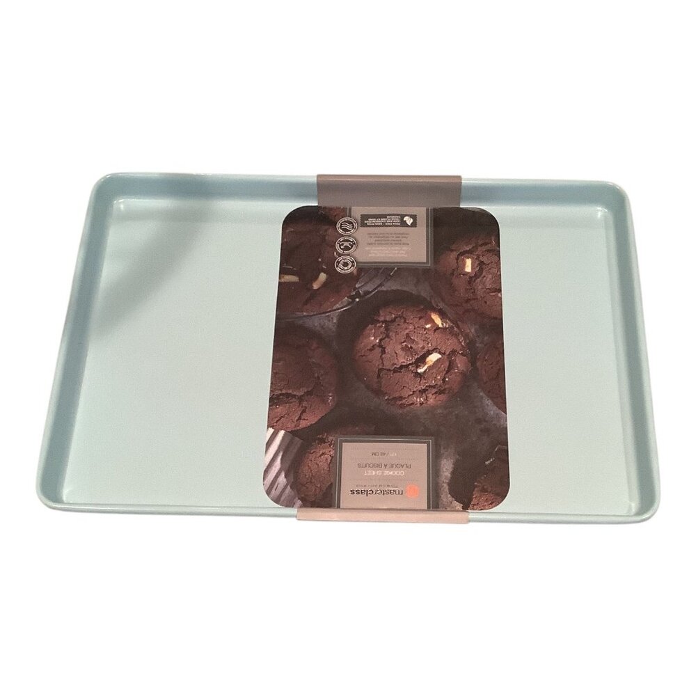 MasterClass‎ Cookie Sheet Baking Tray Non-Stick Heavy Duty 17 In Aqua Finish